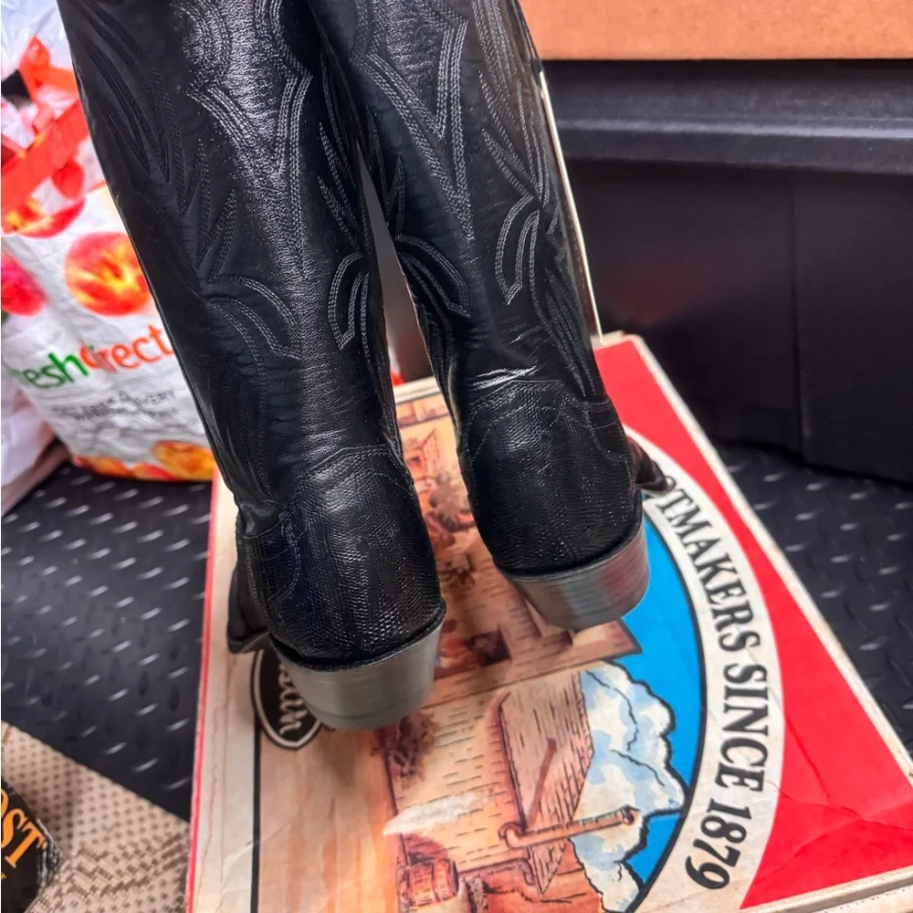 Justin’s boots black iguana lizard style #L4705 size 5B - Picture 6 of 9